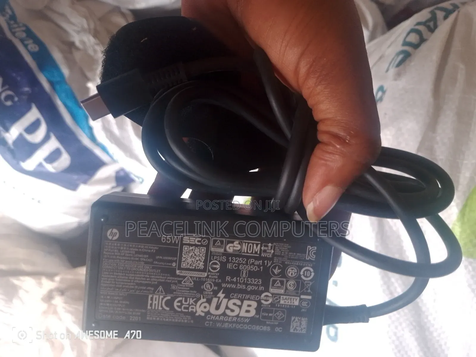 Hp Type C 65w Original Tokunbo Laptop Adapter