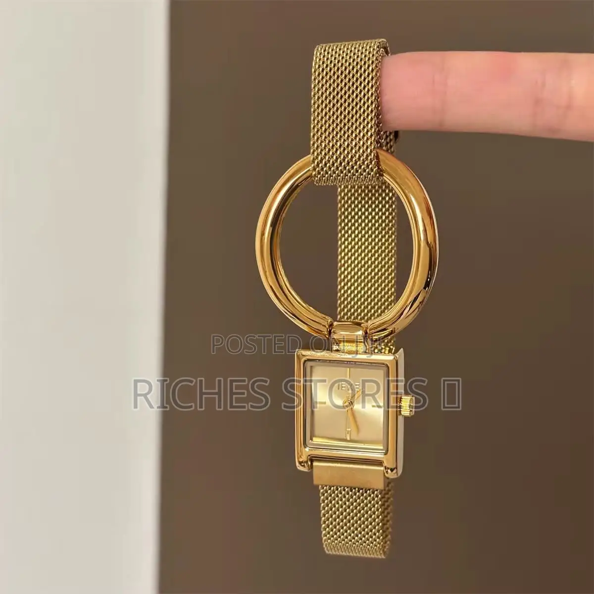 Ieke Golden Elegance Mesh Bracelet Watch