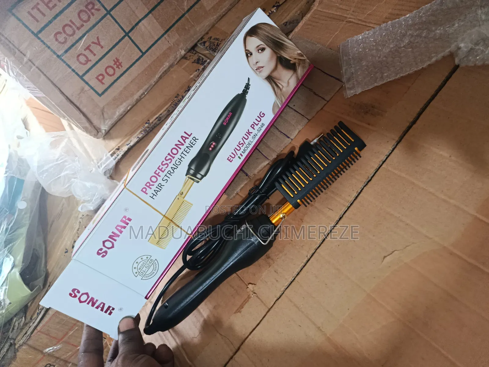 Sonar Professional Electric Hot Comb Hair Straightener