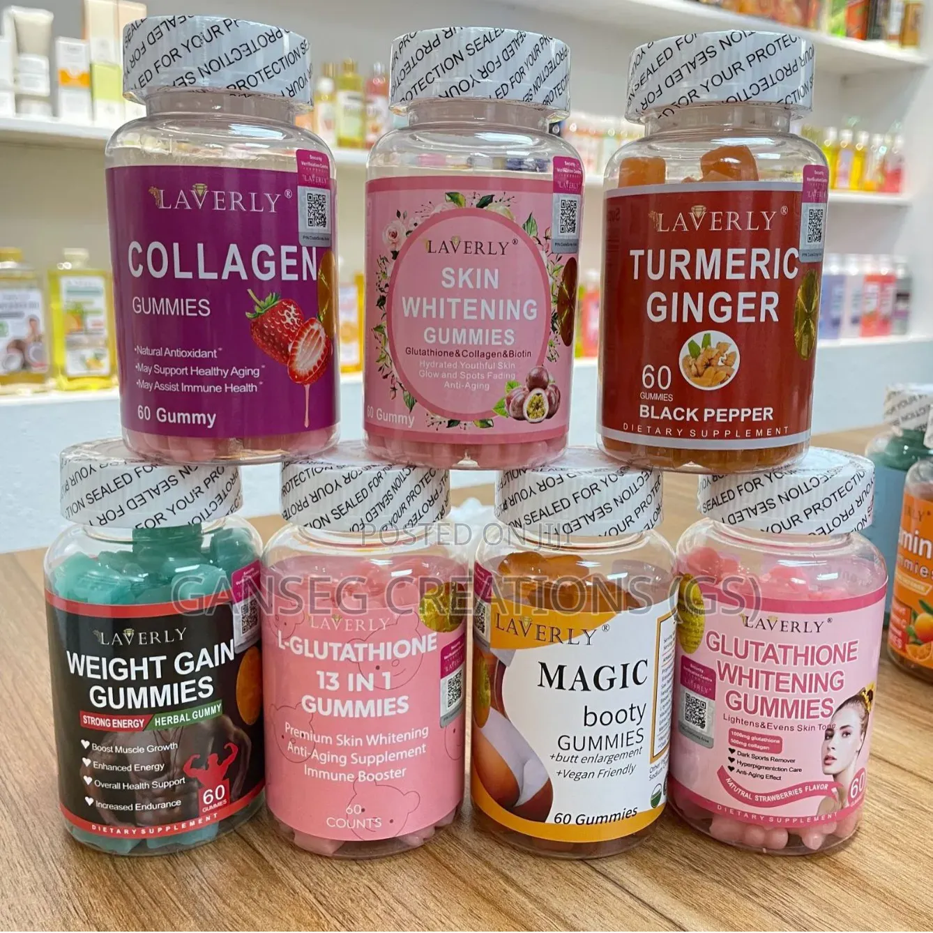 Premium Laverly Dietary Beauty Gummies – Collagen,Glutathione More