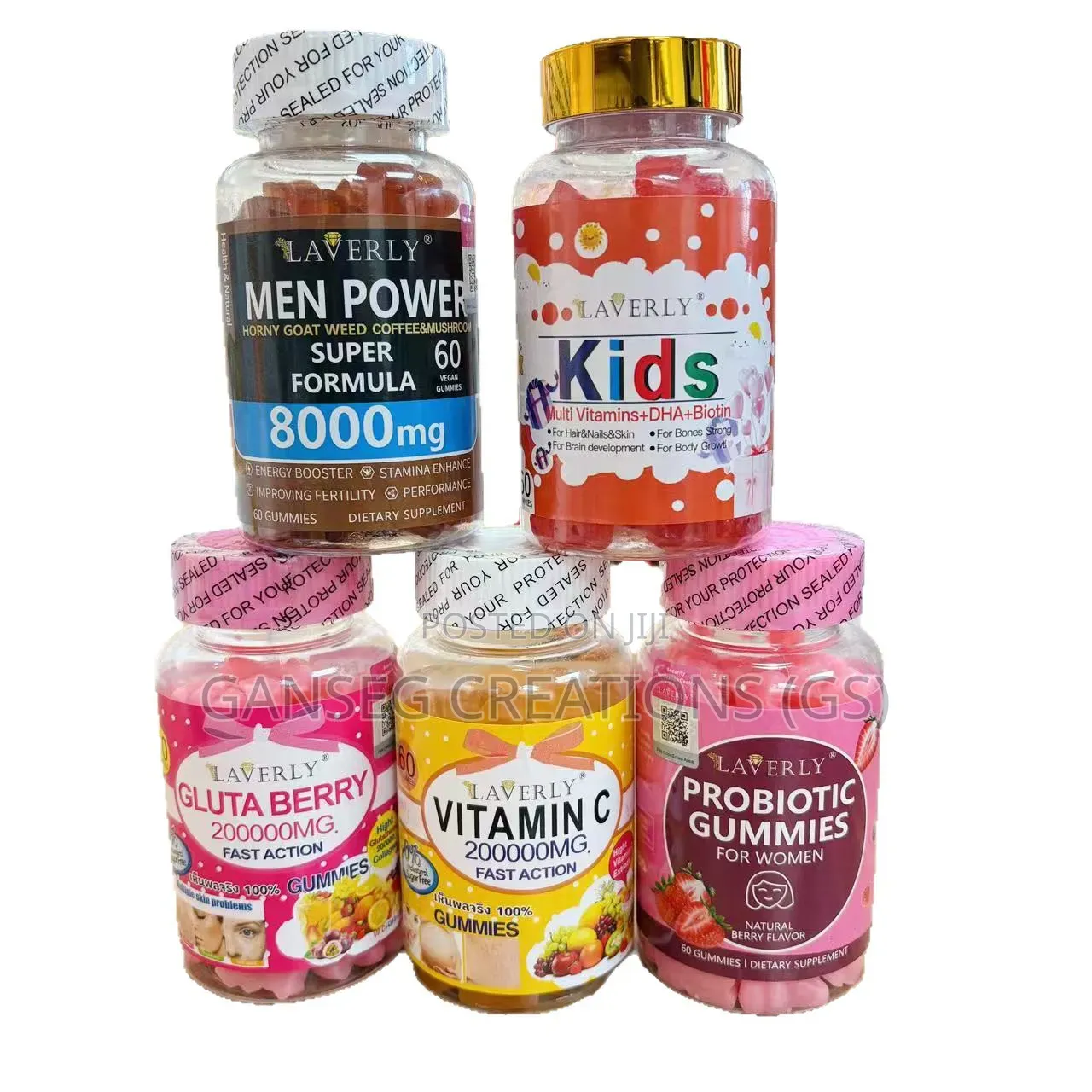 Premium Laverly Dietary Beauty Gummies – Collagen,Glutathione More