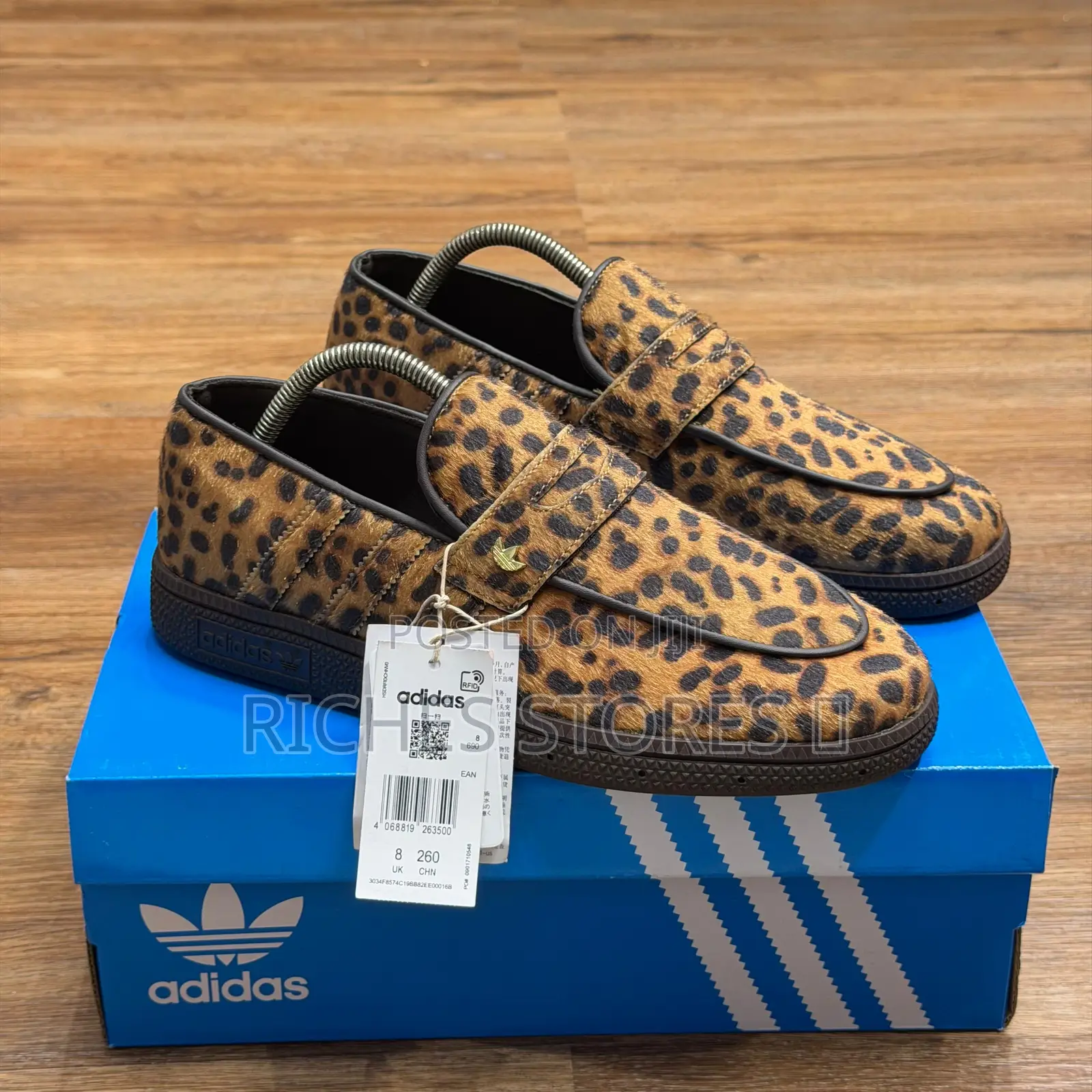 New in Adidas Handball Spezial Loafers Leopard Print Dark Brown