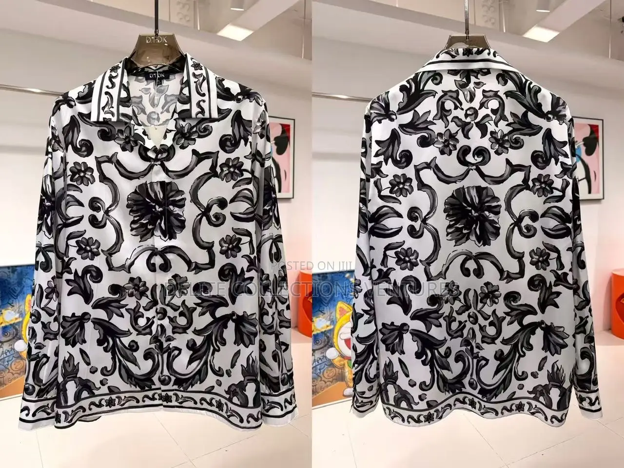 Luxury Update  Dolce Gabbana Logo-Print Longsleeve Shirt