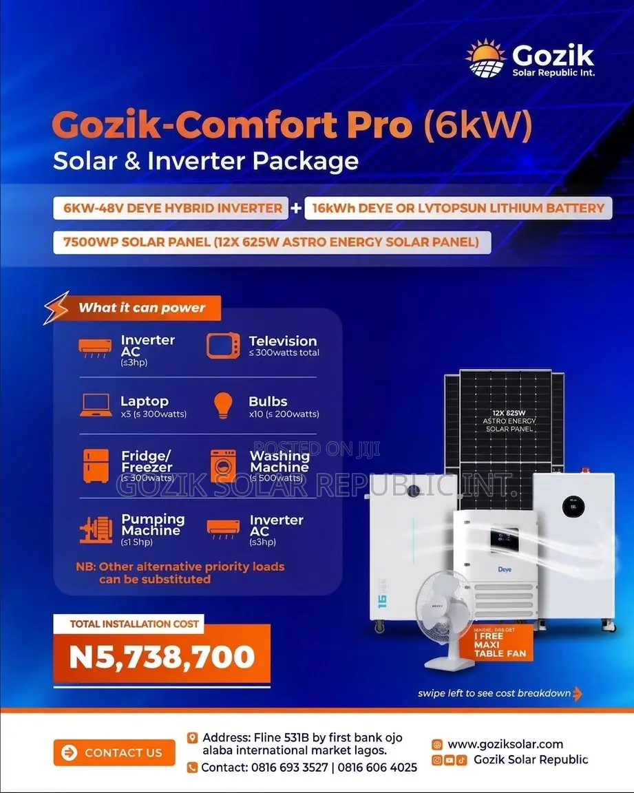 16kwh Lithium Battery and Advanced 6kva Deye Hybrid Inverter System