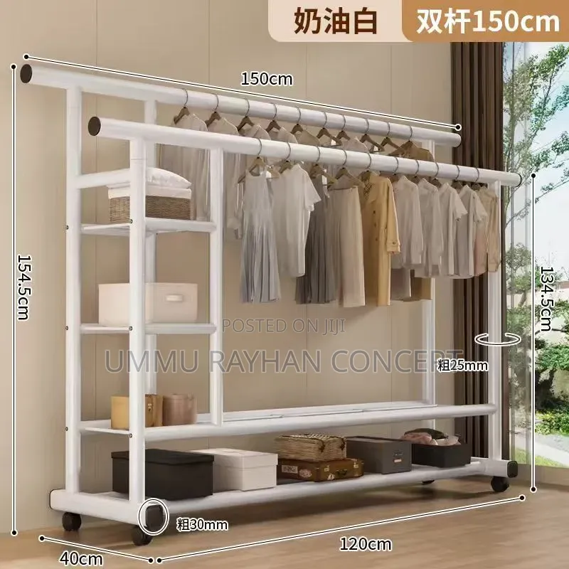 Double-Pole Clothes Rack Household Clothes Rails- Hanger