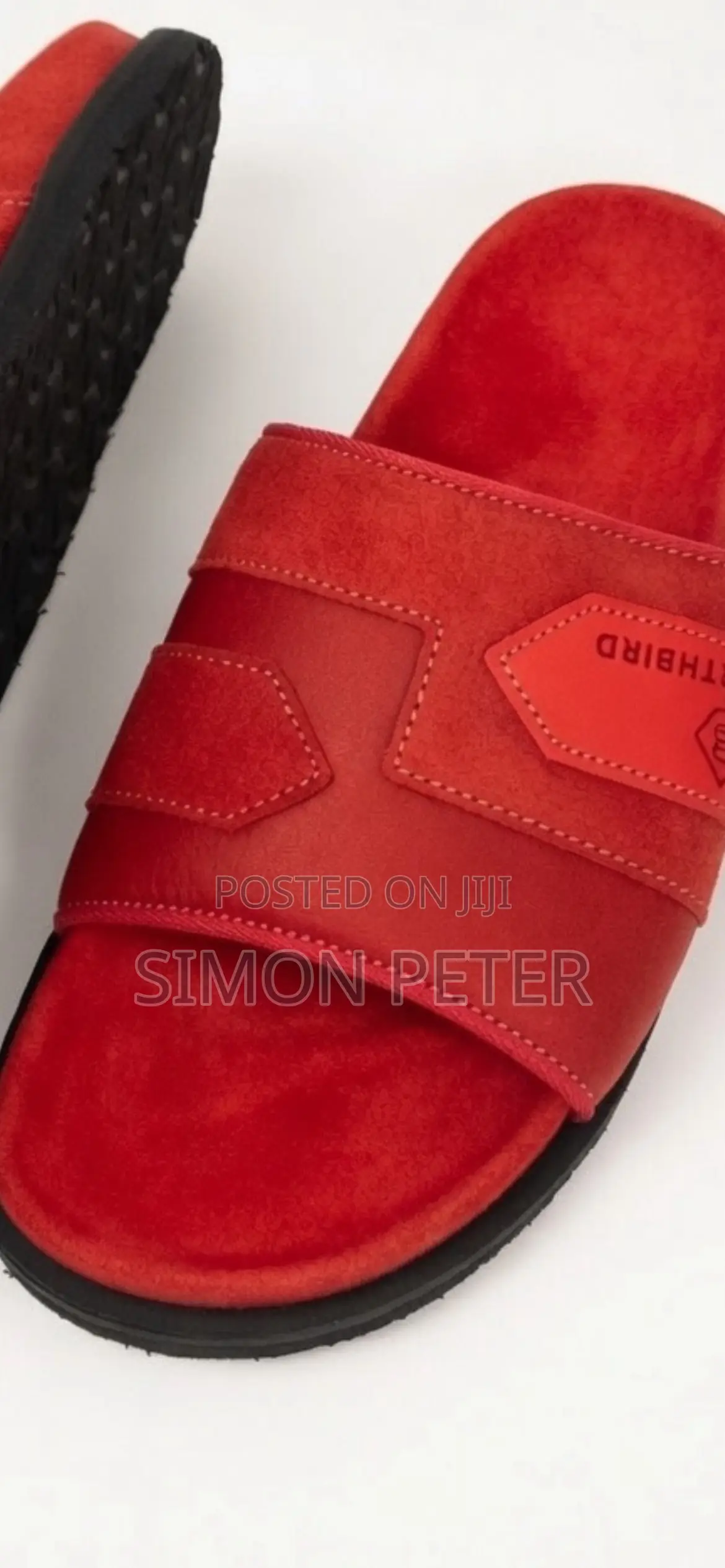 Red Suede Pam Slippers