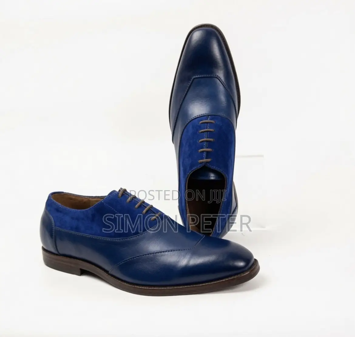 Leather and Suede Oxford Style Shoes