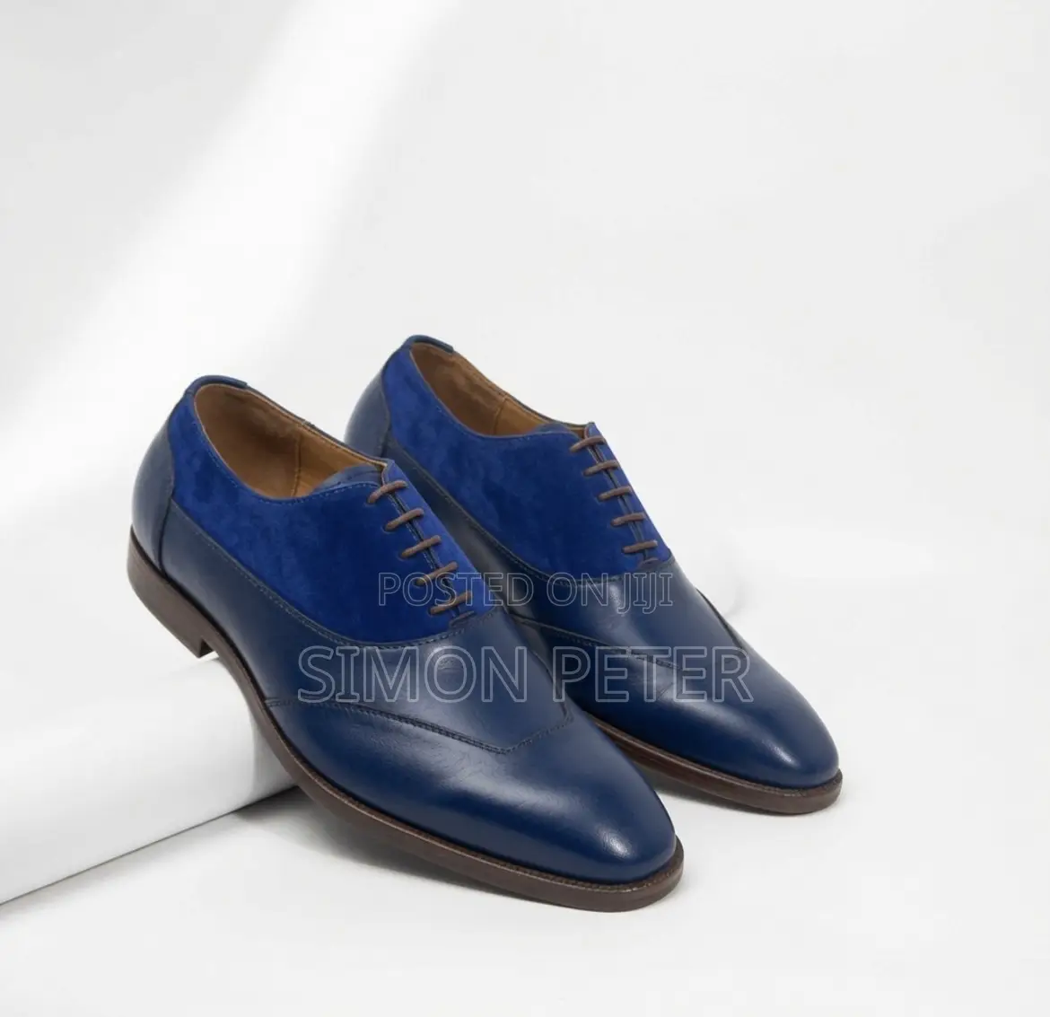 Leather and Suede Oxford Style Shoes