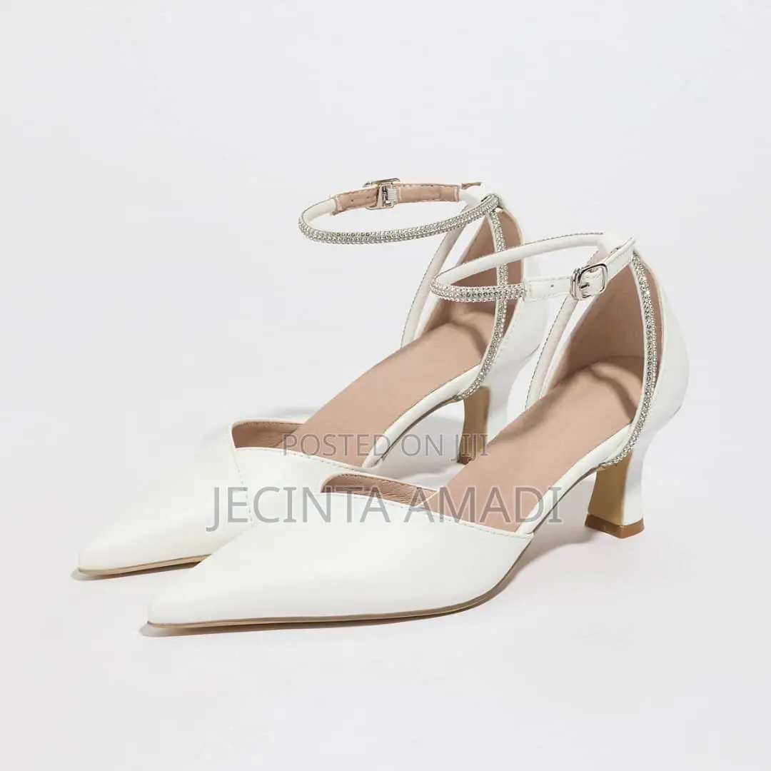 White Low Heels