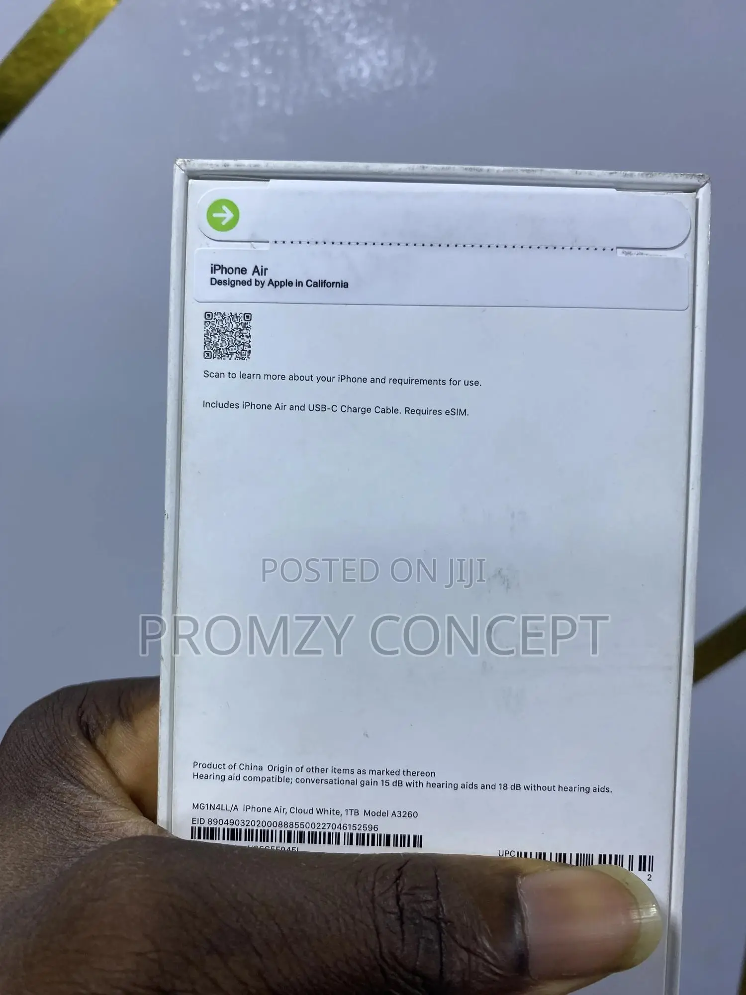 New Apple iPhone Air 1 TB Silver
