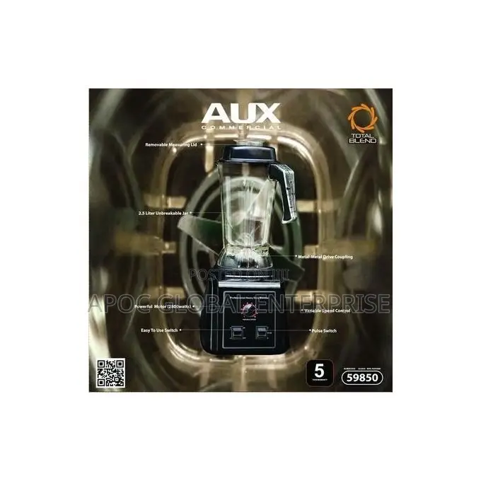Aux Professional Commercial Standard Blender 2800 Wat
