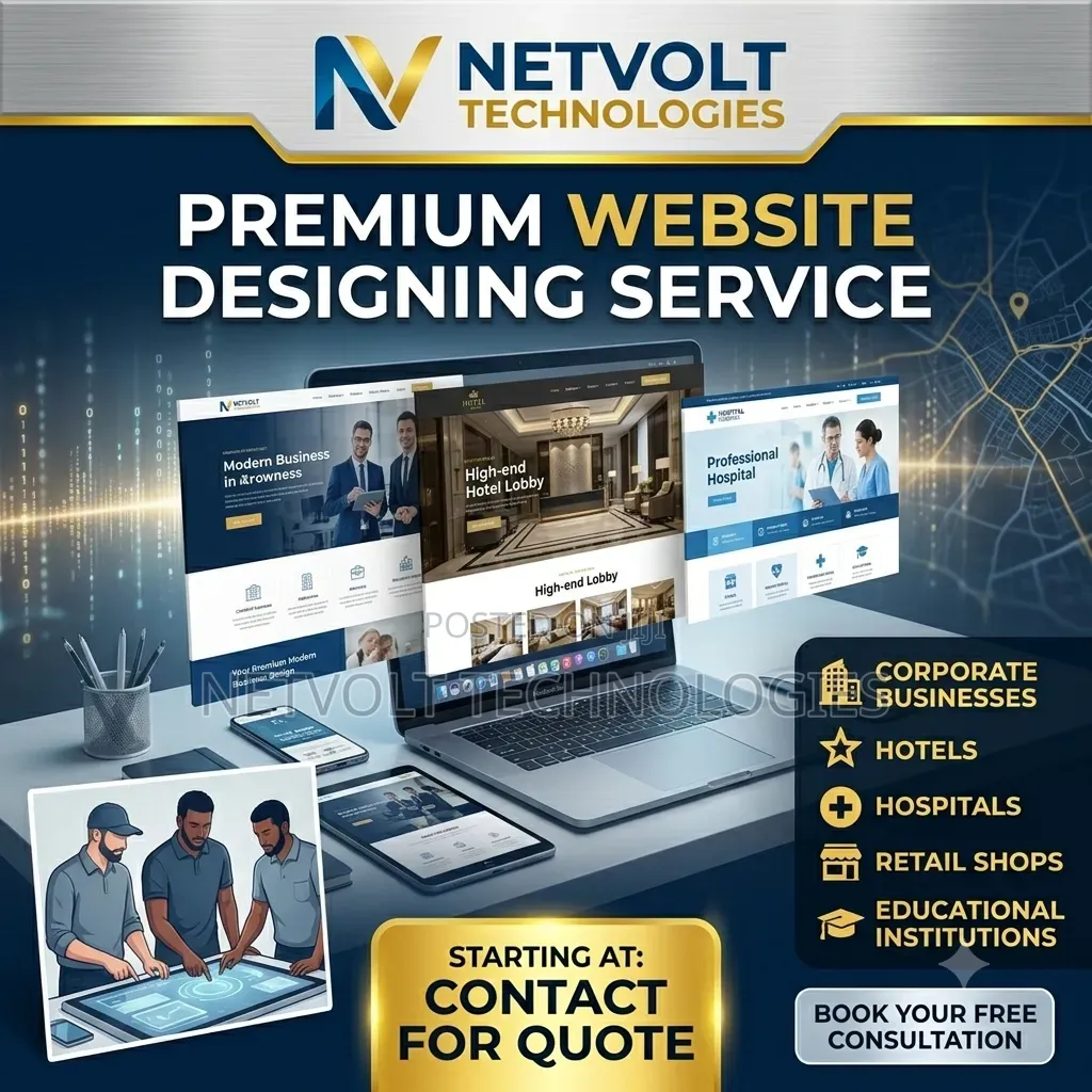 Professional Website Design for Businesses, Hotels Hospitals