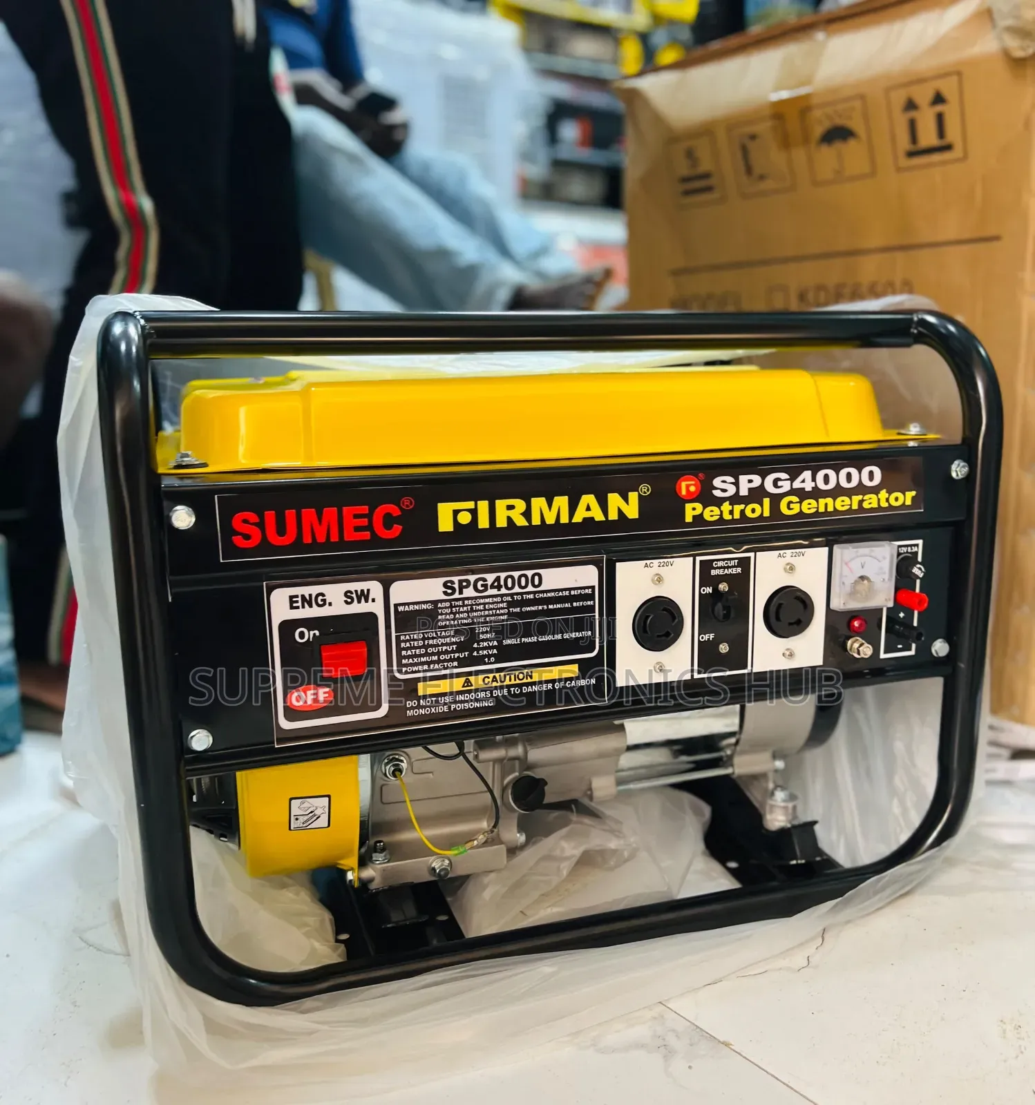 Original Sumec Firman Model Spg4000 Manual Start Petrol Generator Set.