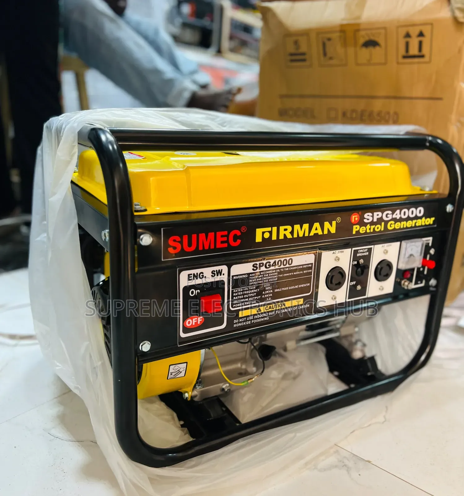 Original Sumec Firman Model Spg4000 Manual Start Petrol Generator Set.