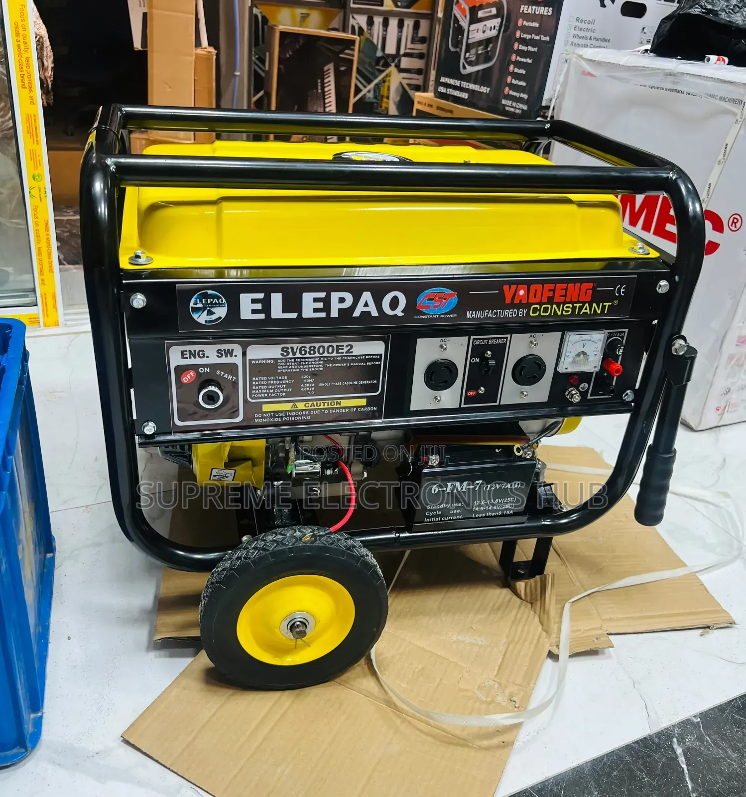 New Sv6800e2 Elepaq 100% Copper Wire Petrol Generator Set *Key Start*