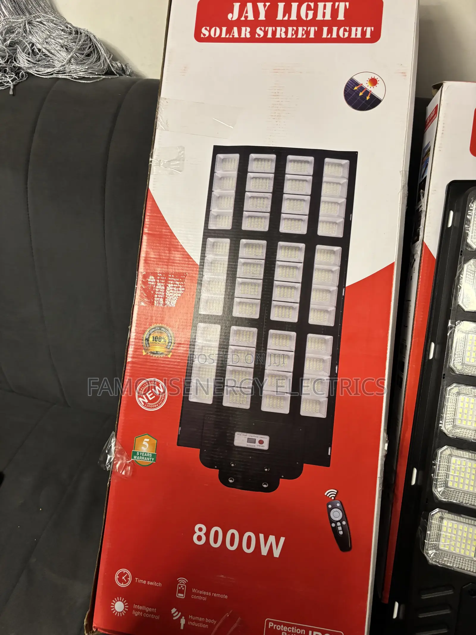 8000w Solar Street Lights With Panel And Sensor Control Waterproof