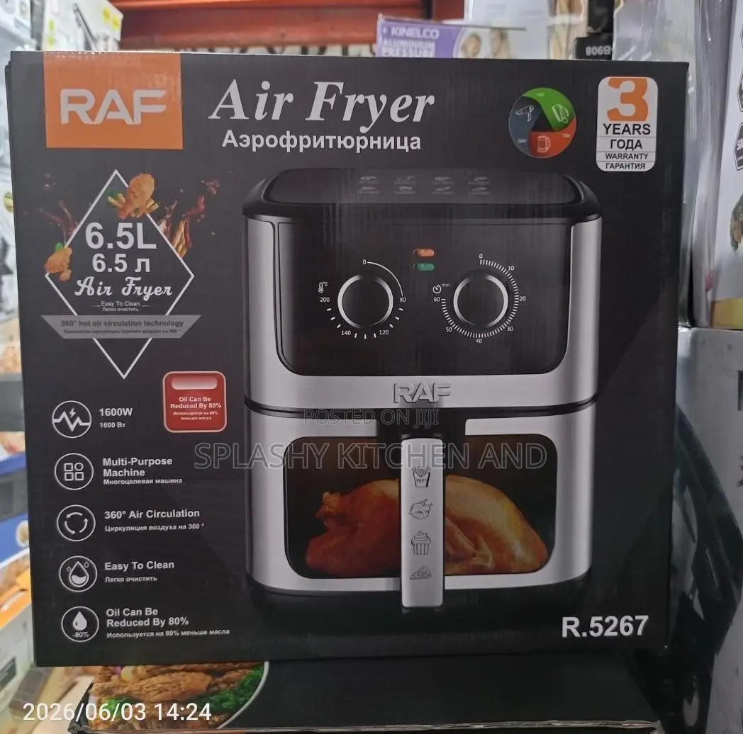 Raf 6.5l Air Fryer With 360° Air Circulation - 1600w