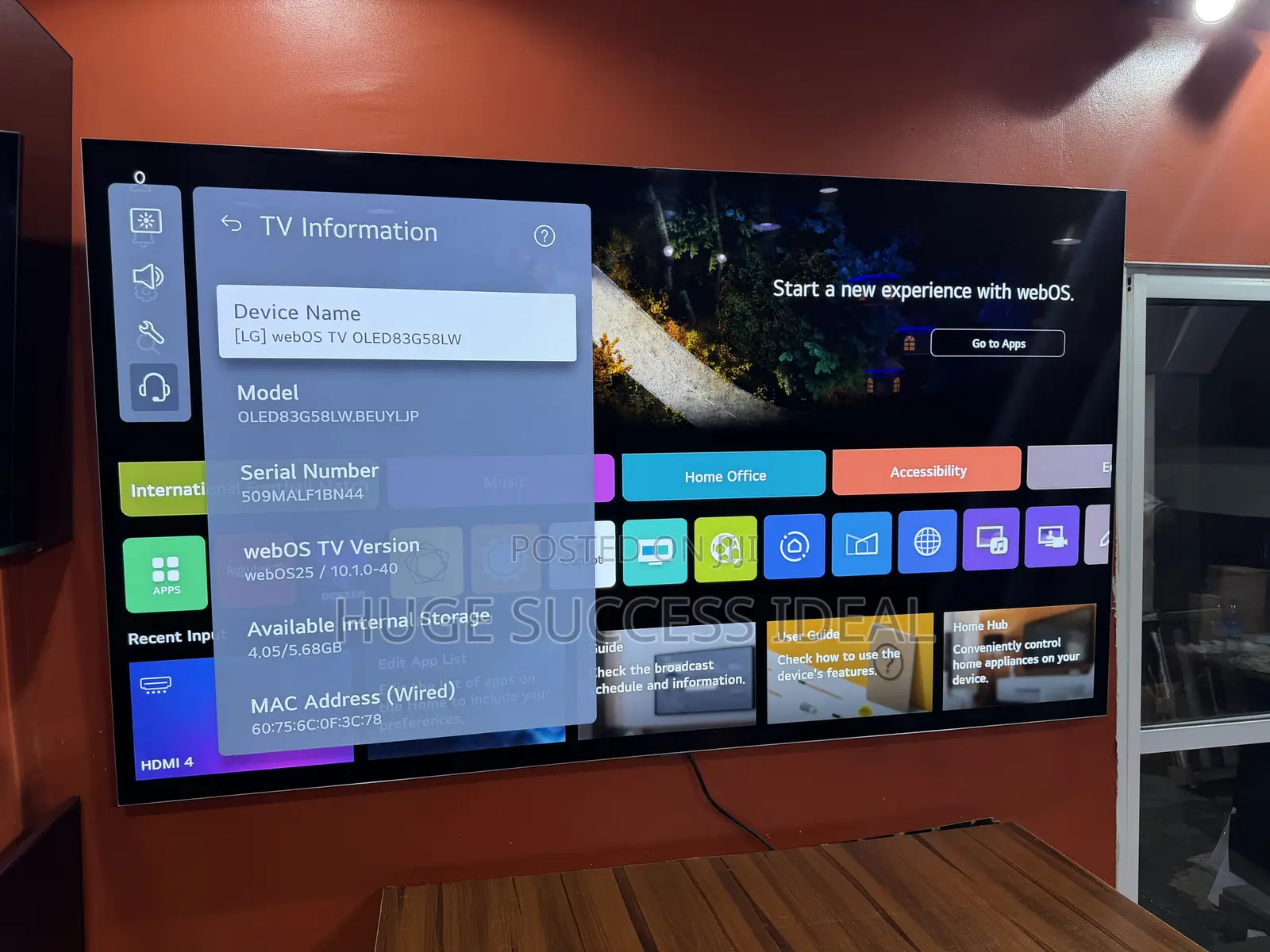 Lg Oled Evo 83 Inch G5 Series Smart Uhd HDR Gallery Series Tv 2025