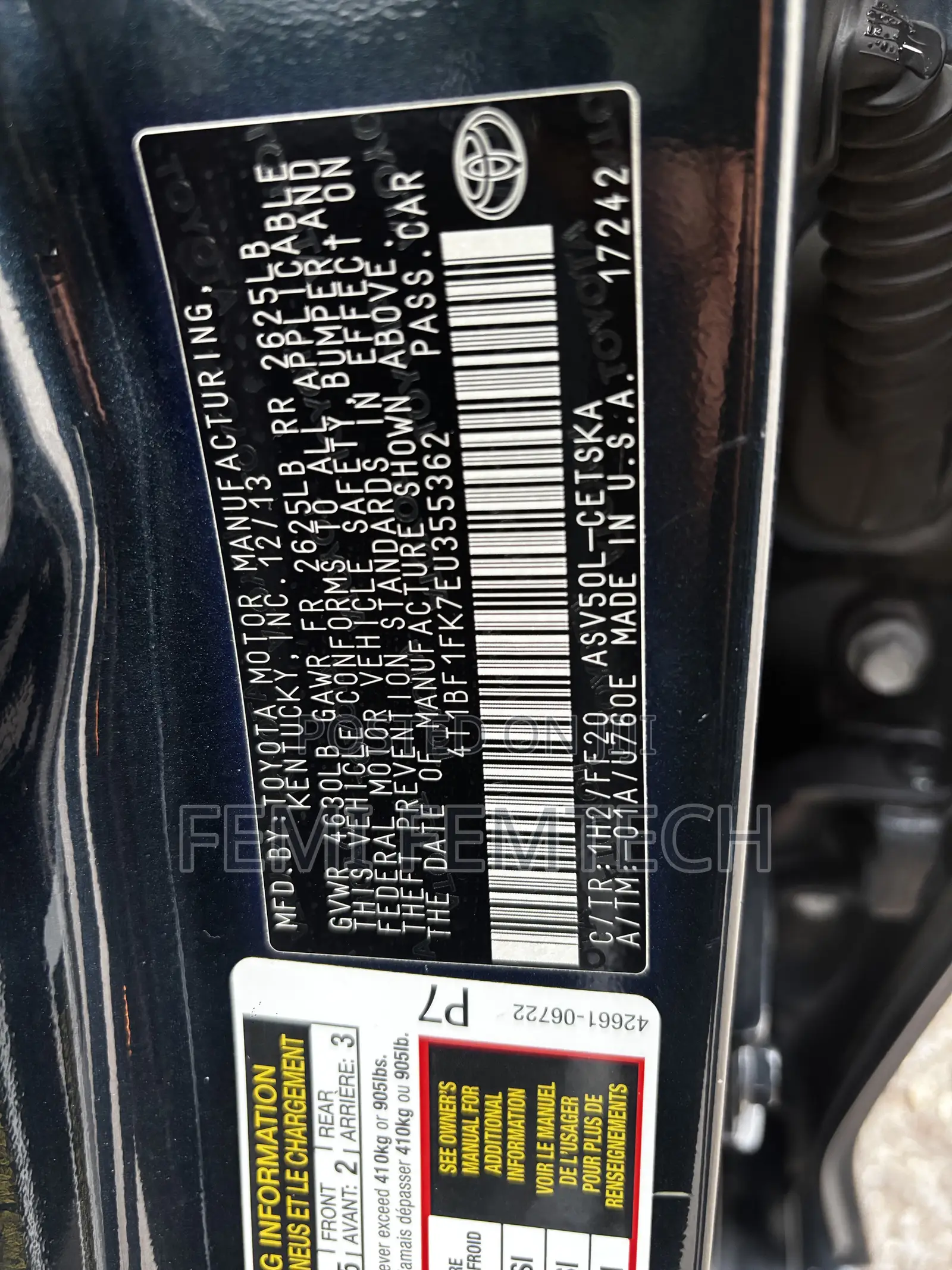 Toyota Camry SE 4dr Sedan (2.5L 4cyl 6A) 2014 Black