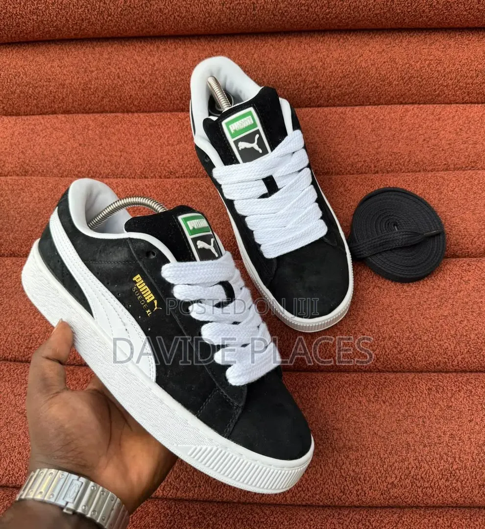 Original Puma Swade Xl Unisex Tick Sole Sneakers Black/White