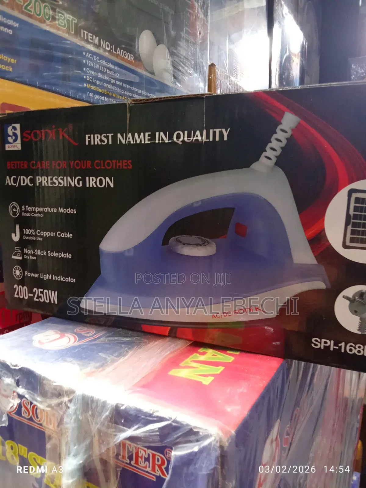 Ac/Dc Inverter Friendly Solar Iron 200w-250w
