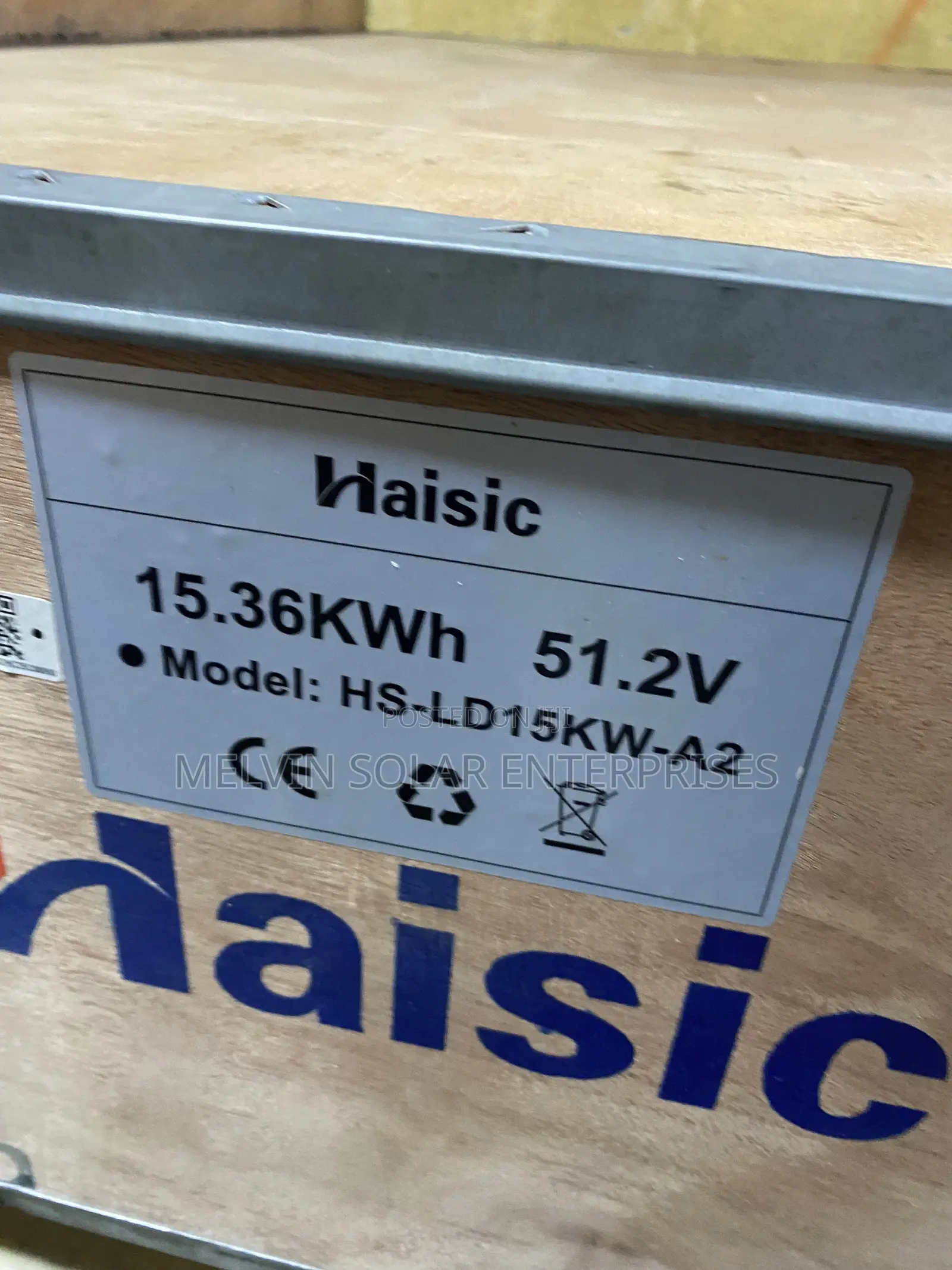15.36kwh 51.2v Haisic Solar Lithium Ion Phosphate Batteries Available