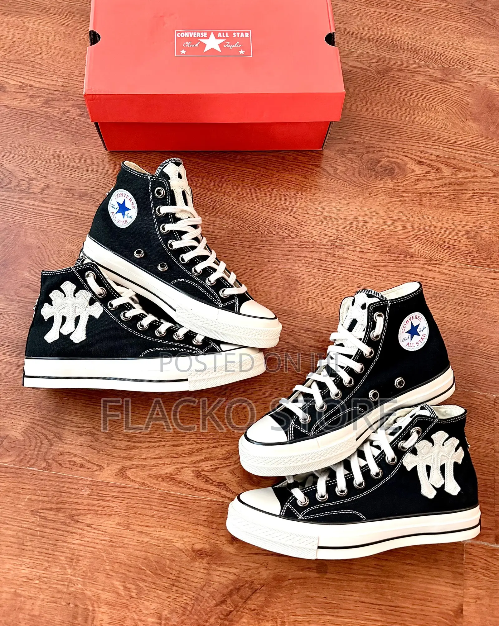 Original Chrome Hearts Converse Chuck Taylor 70 Hightop Sneakers