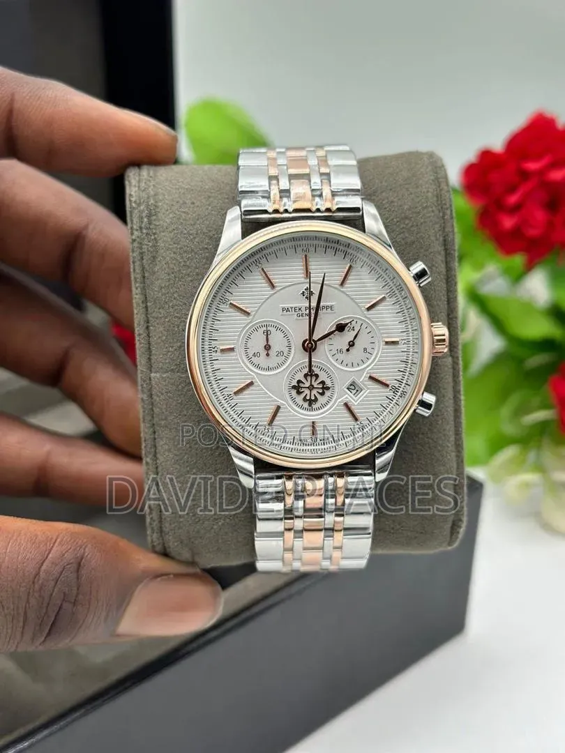 Patek Phillipe Geneve, Stainless Steel Chain Watch, With Active Chrono