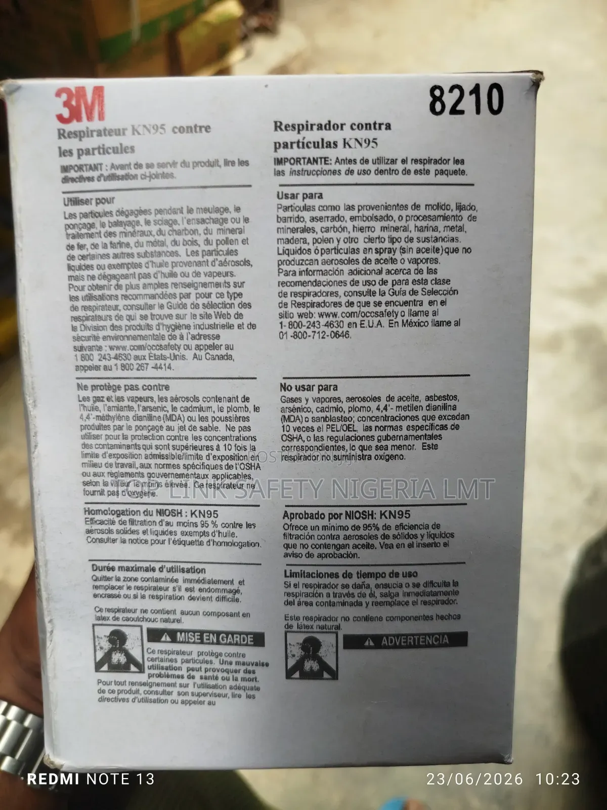 3m Respirator Face Mask N95 By 20 Pcs