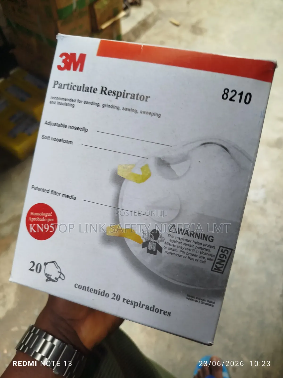 3m Respirator Face Mask N95 By 20 Pcs