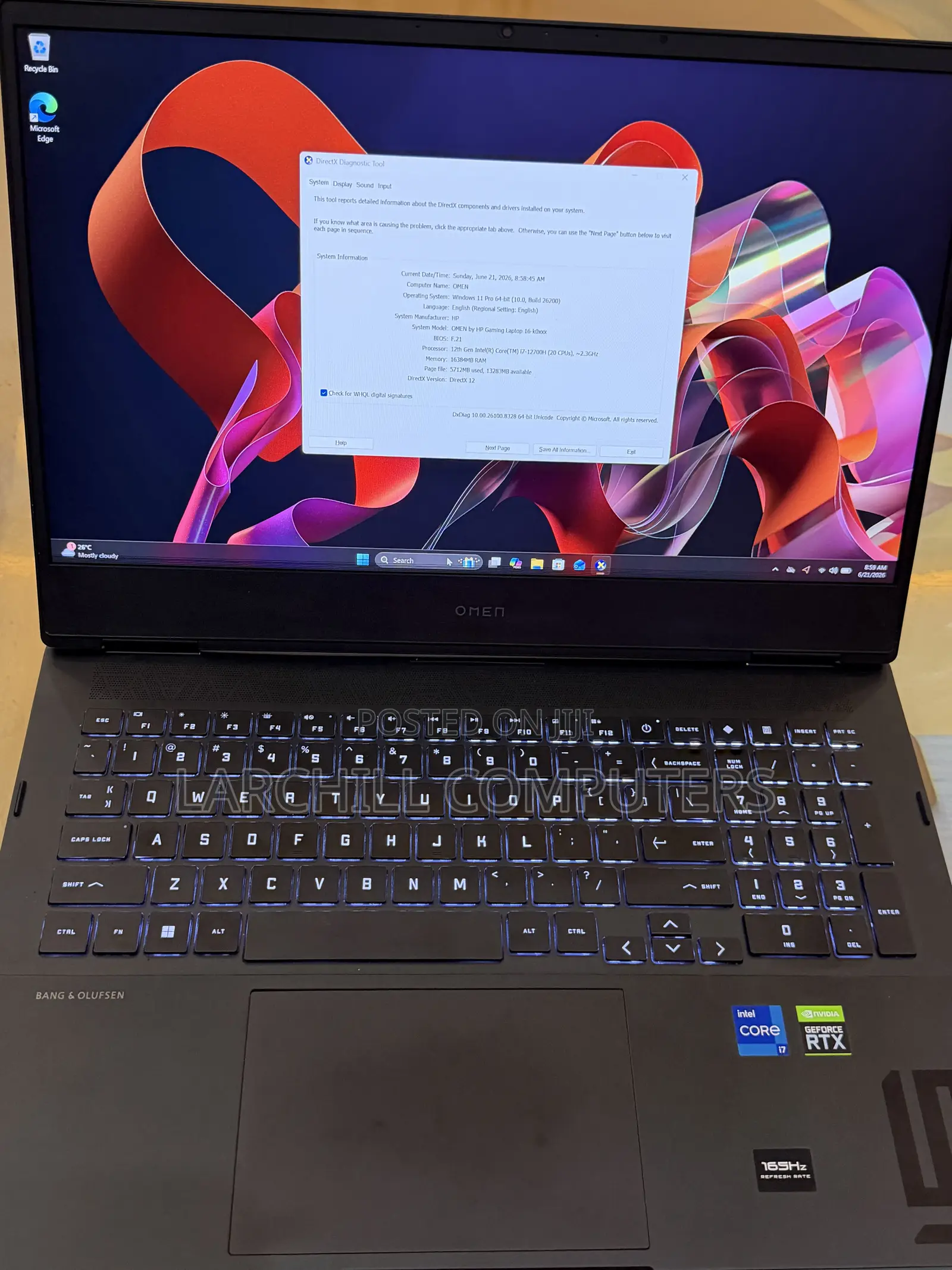 Laptop HP Omen 16 16GB Intel Core i7 SSD 512GB