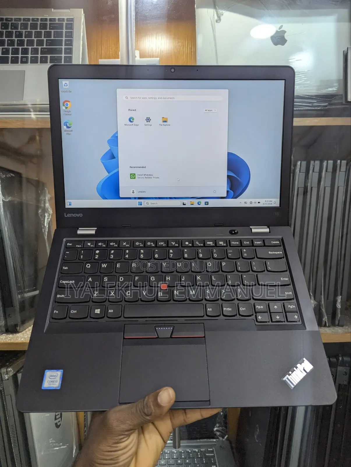 Laptop Lenovo ThinkBook 13 8GB Intel Core i3 SSD 128GB
