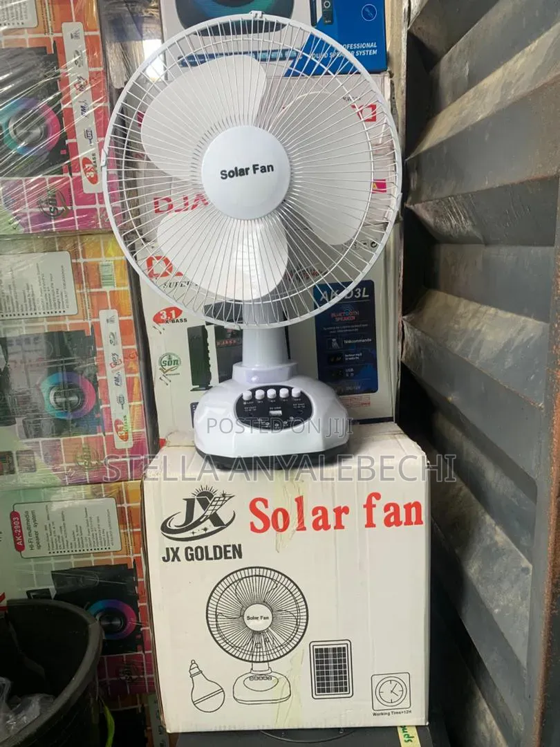 12 Inches Solar Rechargeable Table Fan