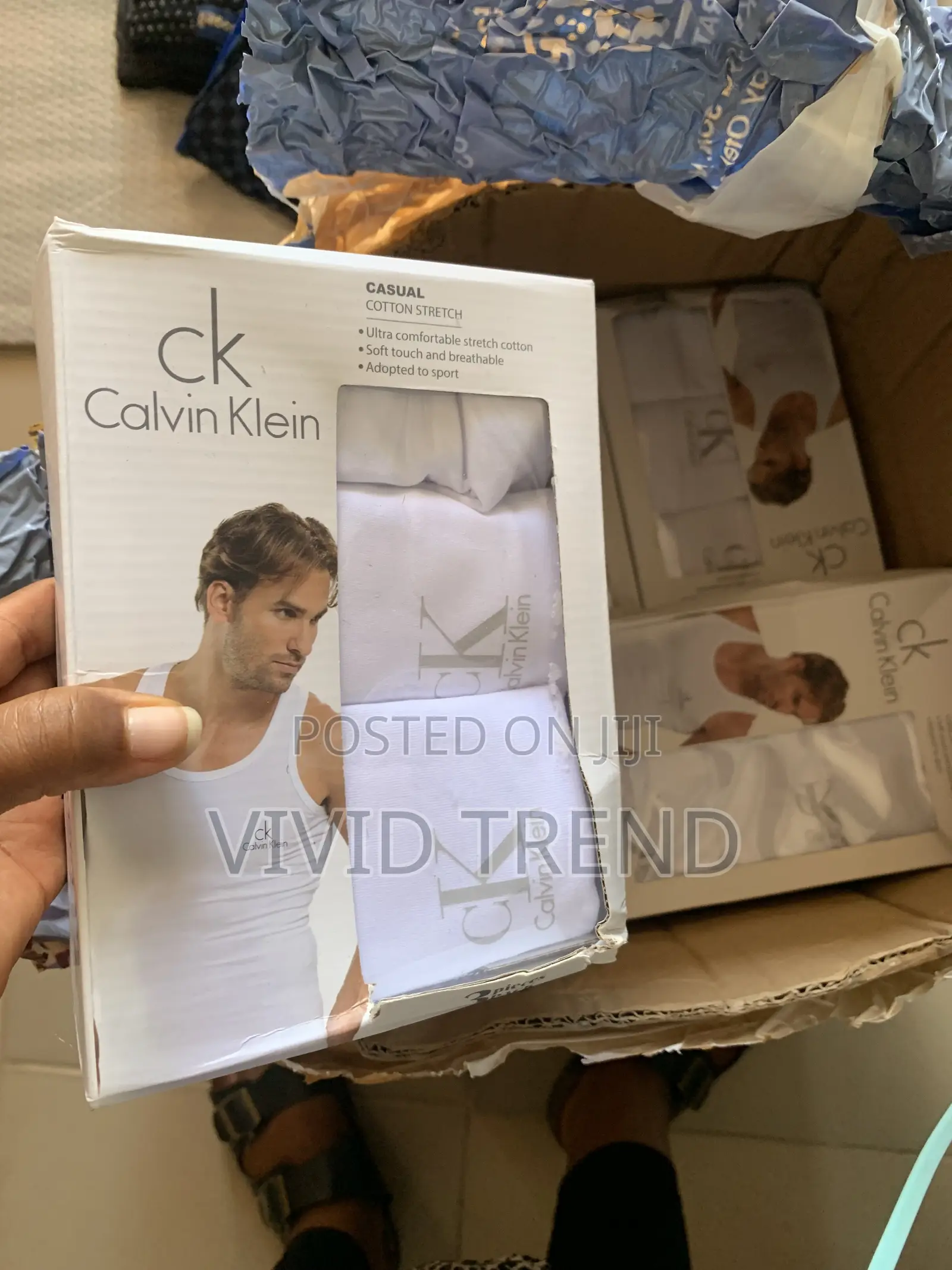 3in1 Calvin Klein White Singlet