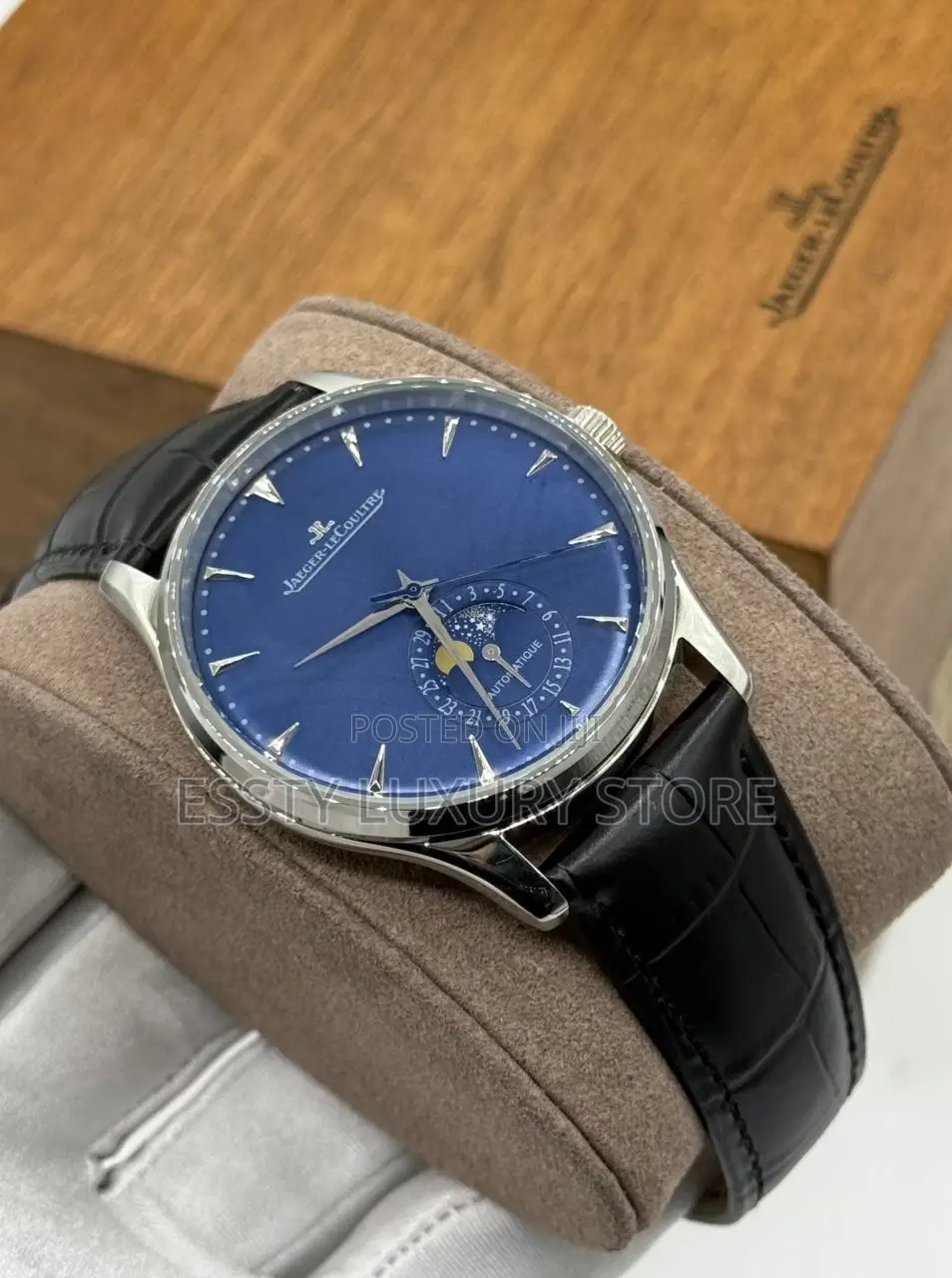 Jaeger-Lecoultre Quality Luxury Men Genuine Leather Wristwatch