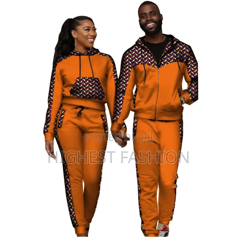 2pcs African Couple Cardigan and Trouser