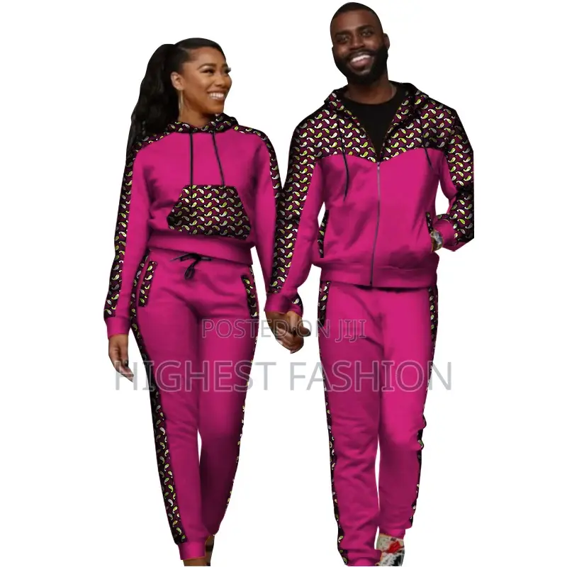 2pcs African Couple Cardigan and Trouser