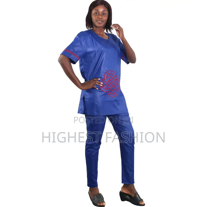 2 PCS Set African Clothing Suit Tops + Pants