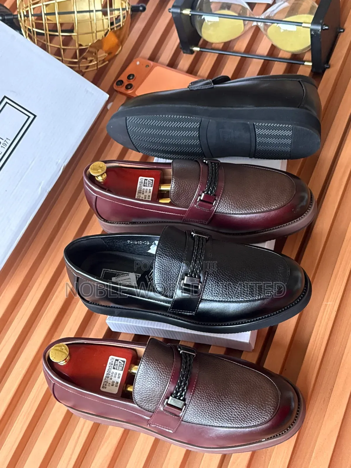 Oggi Black/Brown Leather Shoes Oso 8p