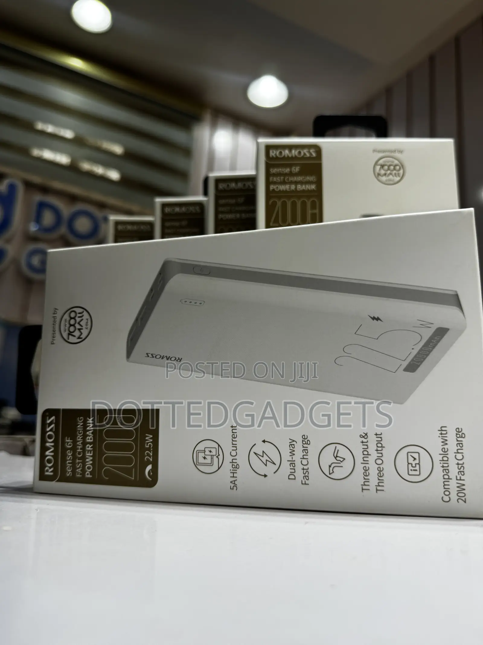 Romoss Sense 6f 20,000mah 22.5w Pd/Qc3.0 Fast Charging Power Bank
