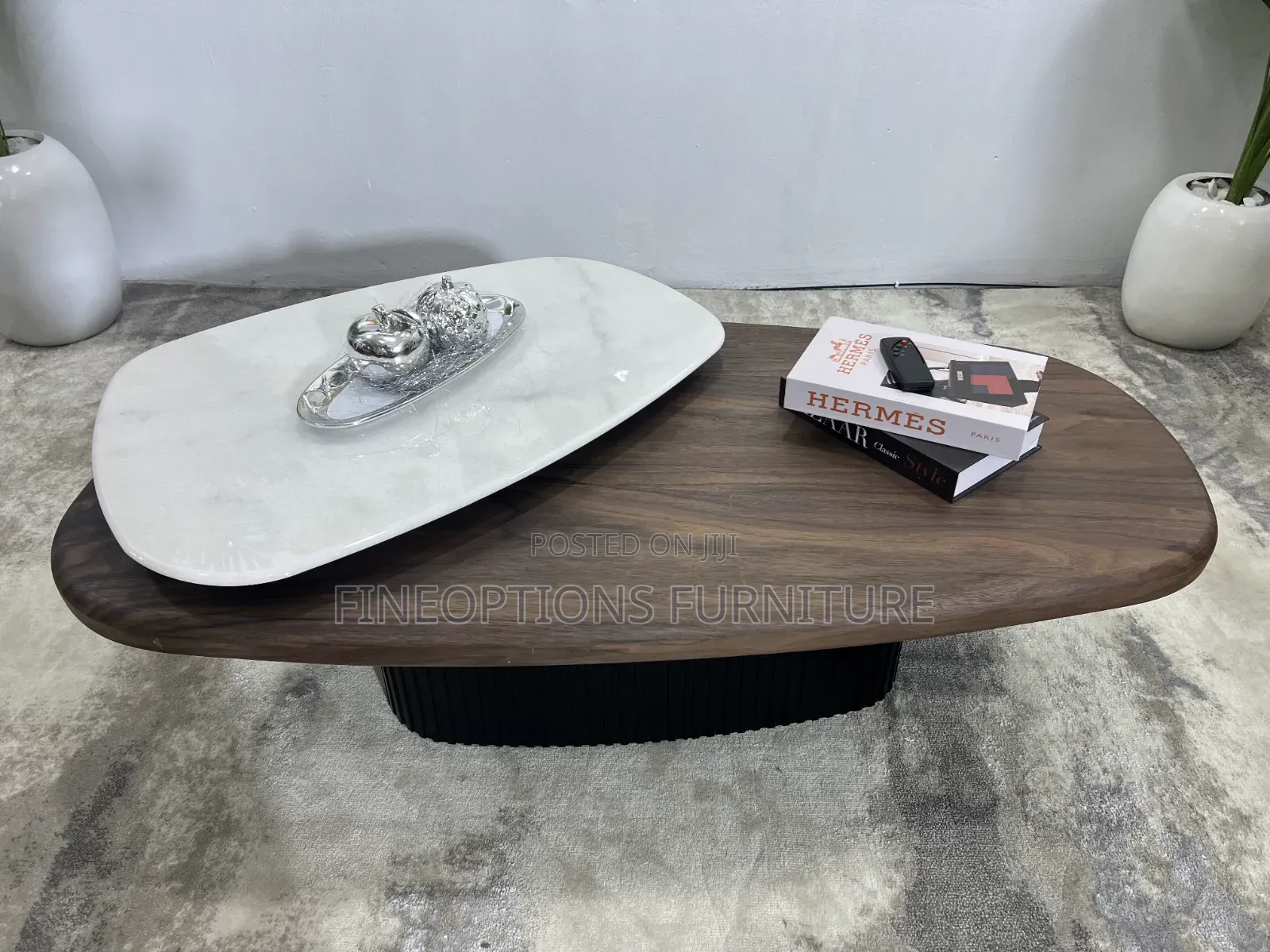 Marble Pivot Nesting Coffee Table