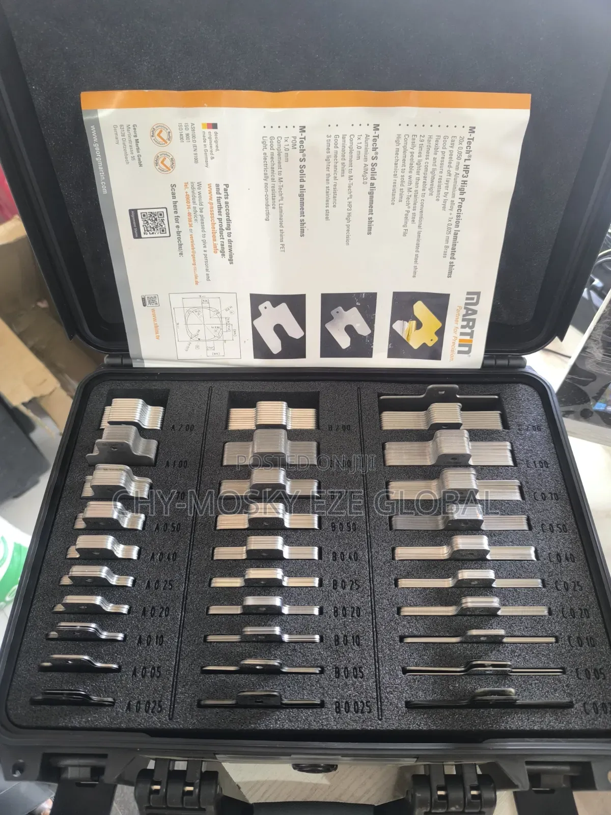 High Precision Laminated Shims (20x0,50mm + 1x0,25mm)