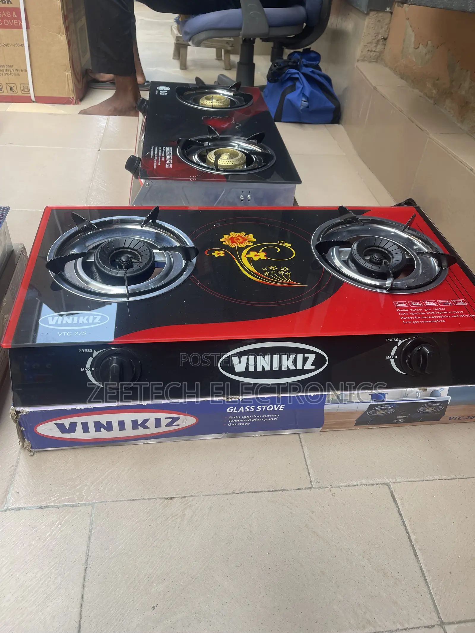 Vinikiz VTC-275 Double Burner Gas Cooker