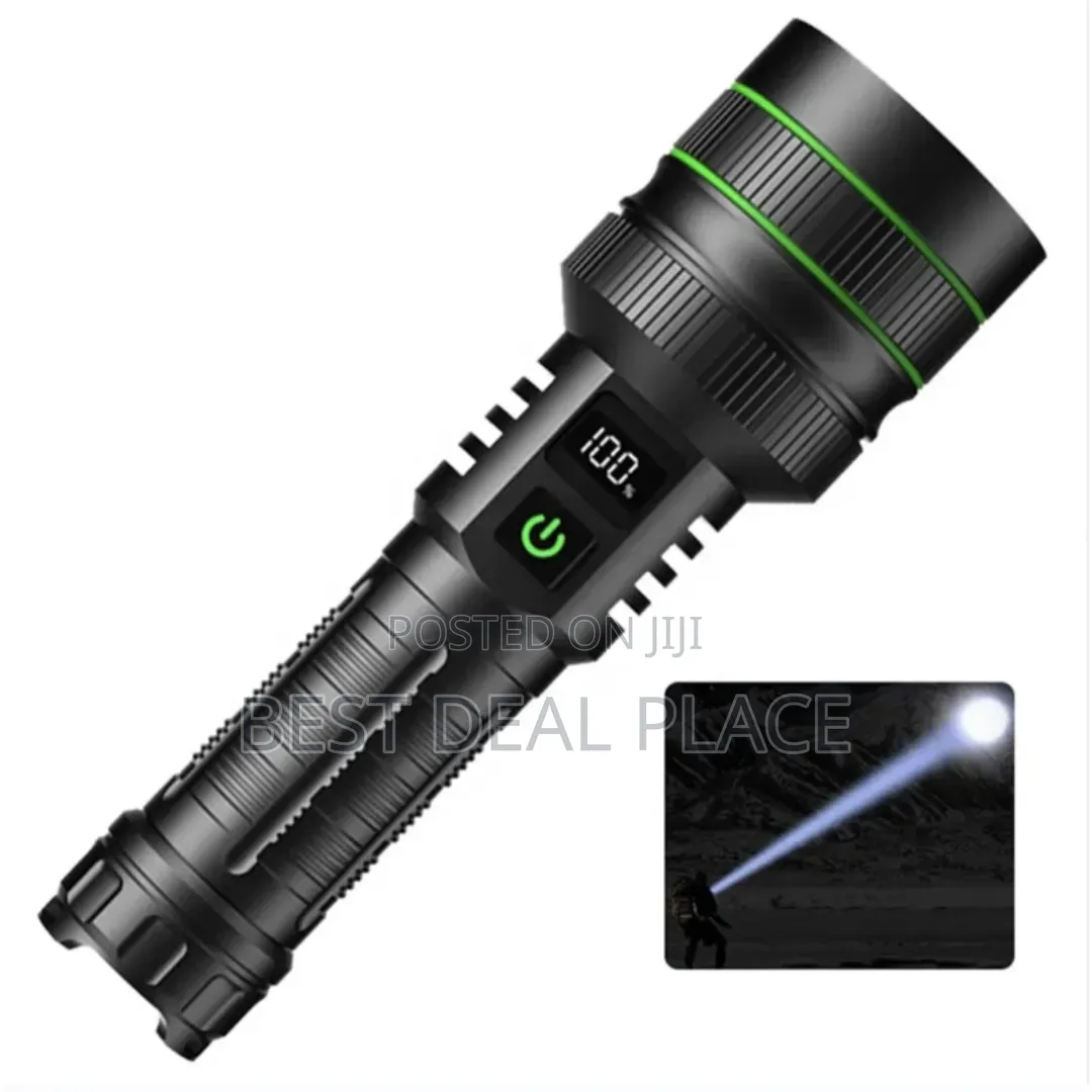 Super Bright Tactical Flashlight Digital Battery Display Power Bank