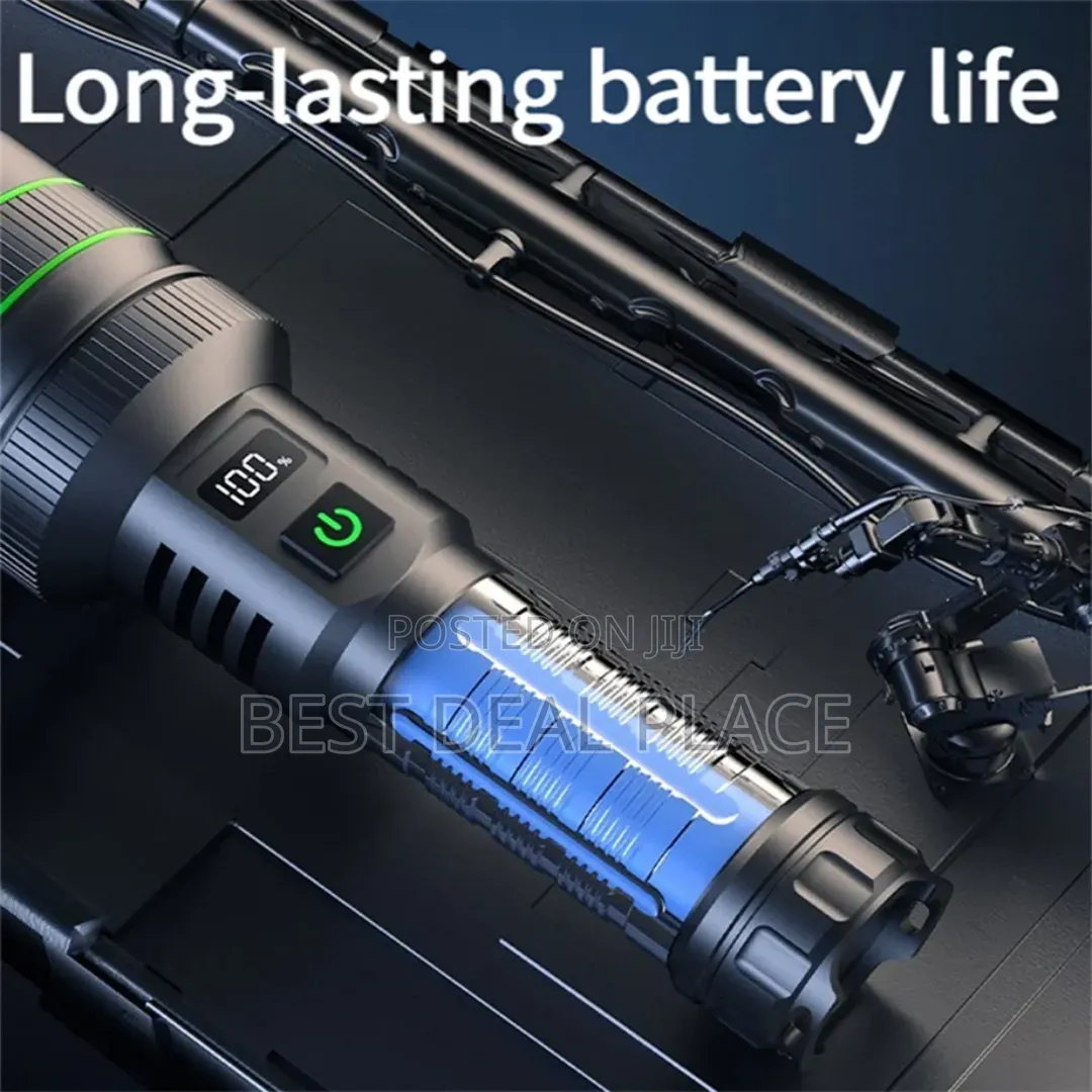 Super Bright Tactical Flashlight Digital Battery Display Power Bank