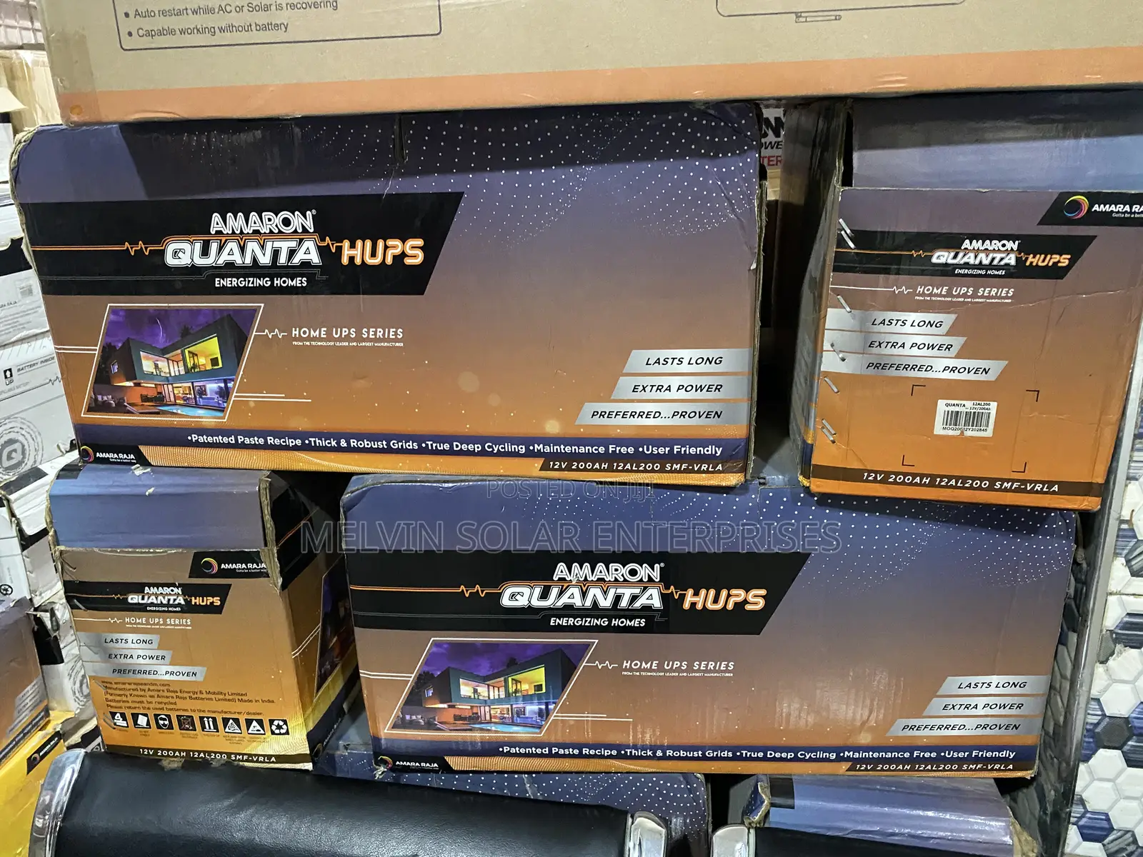 200ah 12v Amaron Quanta Solar Tubular Batteries Available in Store