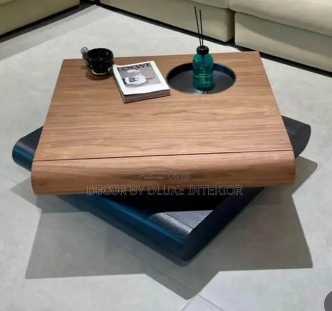 Modern High End Creative Luxury Round Wooden Coffee Table