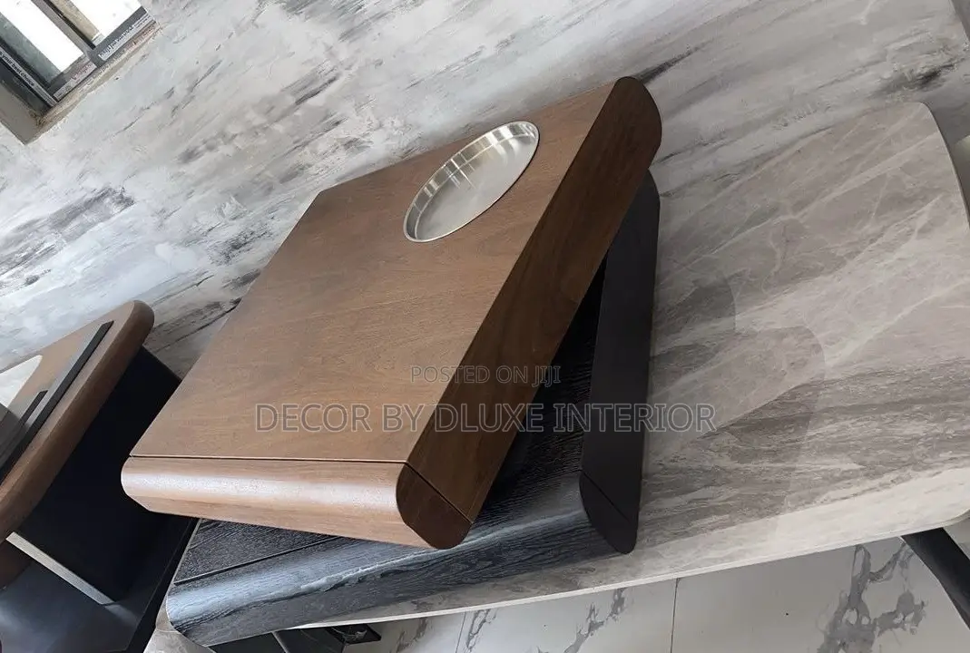 Modern High End Creative Luxury Round Wooden Coffee Table