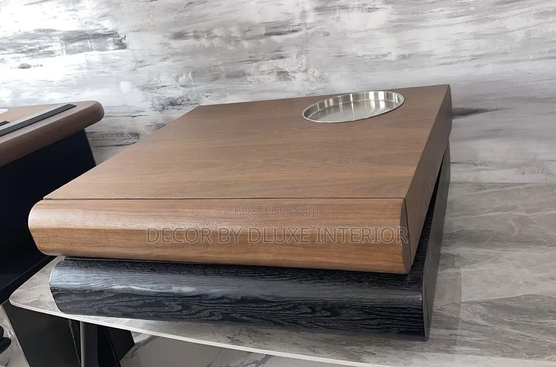 Modern High End Creative Luxury Round Wooden Coffee Table