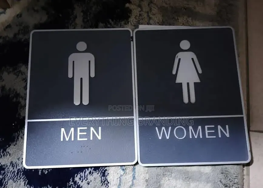 Custom Toilet Sign Printing for Office Hotel Restroom Door